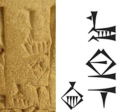 Testo cuneiforme di "Entemena" sul cono d'argilla custodito ad Harvard