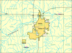 Detailed map of Salina, Kansas