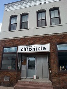 The Dunnville Chronicle building exterior pictured in 2019