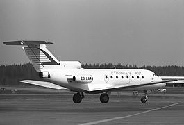 Yakovlev Yak-40 ES-AAR Helsingi-Vantaa lennujaamas