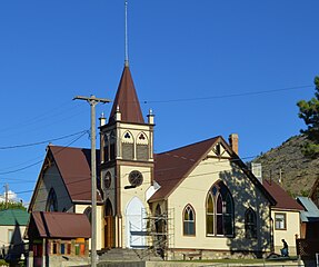 A pioneer-era church in Eureka, Utah