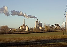 Cement kiln 8, Ketton, Rutland Field with power lines, Ketton, Rutland - geograph.org.uk - 1074132.jpg