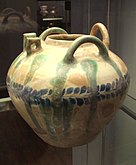Cántaro persa del siglo ix, inspirado en piezas de la dinastía Tang. Museo Británico.