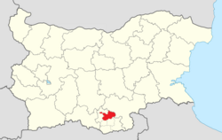 Obština na mapě Bulharska