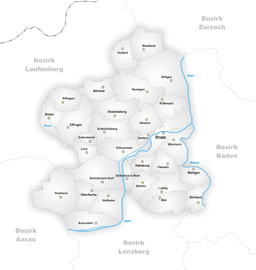 Karte Gemeinden des Bezirks Brugg 2006. png