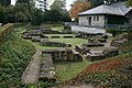 Kastell Hanau-Salisberg Freigelegtes römisches Kastellbad auf dem Kesselstädter Friedhof. Blick nach Süden