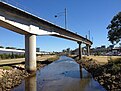 Airtrain line viaduct over the Kedron Brook