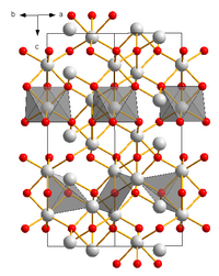 Kristallstruktur von Vanadium(III)-oxid