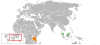 Location map for Malaysia and Tanzania.