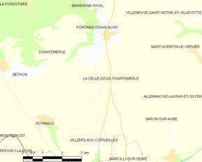 Poziția localității La Celle-sous-Chantemerle