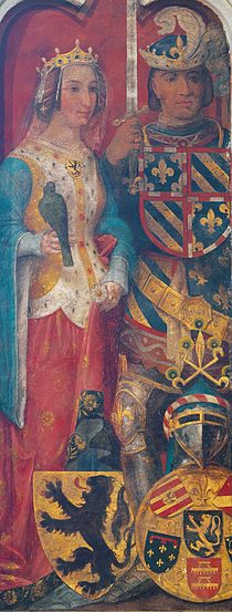 I. Fülöp és felesége, III. Margit flamand grófnő arcképe a kortrijk-i katedrális kórusában