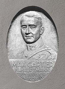 Max Cartier (1896–1928) Denkmal auf dem Flugplatz Gheid in Olten