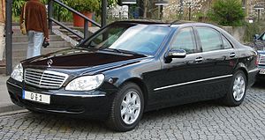 Armored Mercedes-Benz W220 of the type used by...
