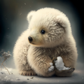 Midjourney: Eisbär-Baby