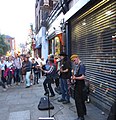 Musicisti di strada in concerto a Temple Bar