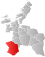 Oppdal markert med rødt på fylkeskartet