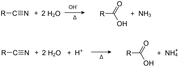 Hydrolyse von Nitrilen