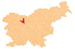 Location of the City Municipality of Kranj in Slovenia