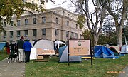 Occupy Boise encampment on the grounds of the defunct Ada County Courthouse, November 6, 2011