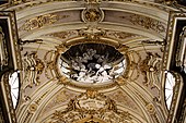 Baroque oculus in a dome of the Ravenna Cathedral, Ravenna, Italy