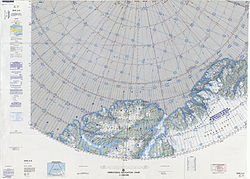 Map of Northern Ellesmere Island and far Northern Greenland.