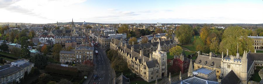 Oxford from Magdalen College, looking west up the High Street