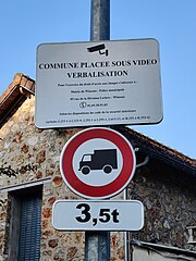 Panneau de vidéo-verbalisation.