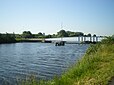 Pont tournant de Colombelles sur le Canal de Caen à la mer (entre Hérouville-Saint-Clair et Colombelles).