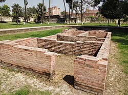 Руины Арогья Вихар, древний город Паталипутра, Кумхрар
