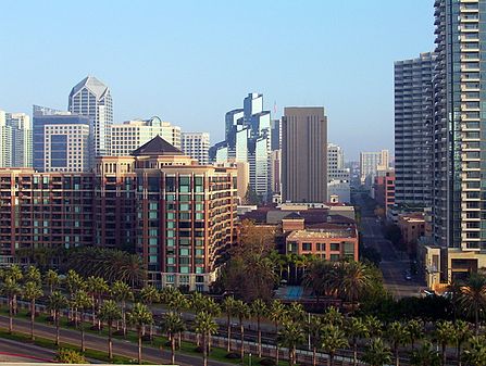 圣迭戈市的市中心。圣迭戈县为美国人口第五多的县
