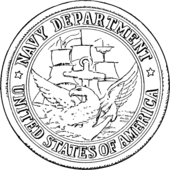 Seal of the U.S. Department of the Navy from 1879 to 1957. Seal of the United States Department of the Navy (1879-1957).png