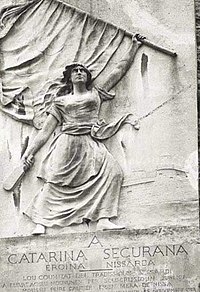 Catherine Ségurane, bas-relief de 1923 dans le Vieux-Nice