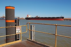 View of the harbour at Port Hedland.