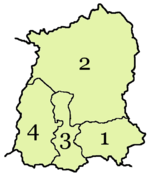 Интерактивная карта Сиккима с его четырьмя районами.
