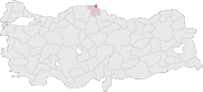 スィノプとスィノプ県の位置の位置図