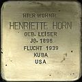 Stolperstein für Henriette Horn (Nußbaumerstraße 72)