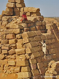 Pyramid of the ancient kingdom Meroe (Sudan). Photo taken on the Third African trip