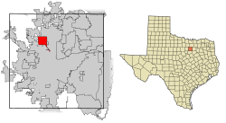 Расположение Сагино в округе Таррант, штат Техас