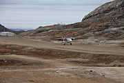 Twin Otter landing runway 34 (now 33)
