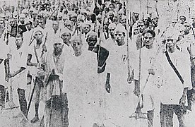 Rajagopalachari et les participants à la Marche du sel de Vedaranyam, Avril 1930.