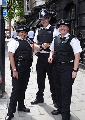 English: Metropolitan Police Officers in Soho,...