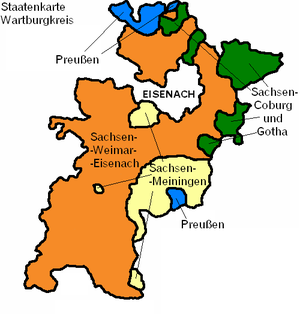 Staatenaufteilung des Landkreises vor 1920