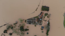 House surrounded by flood water as a result of flooding on the River Severn in Worcestershire. Worcestershire-Flood-2024.png