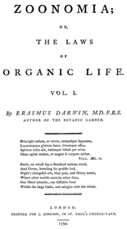 Miniatura per Zoonomia; or the Laws of Organic Life