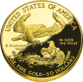 Gold coins are an example of legal tender that are traded for their intrinsic value, rather than their face value. 2006 AEGold Proof Rev.png