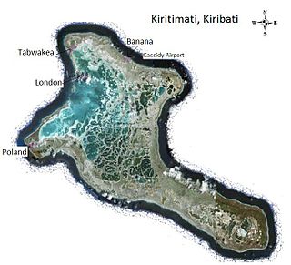 Satellitenbild von Kiritimati, nachbearbeitet