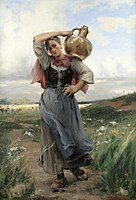 「乳搾りの時間」(c.1892) 個人蔵