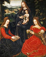 Vierge à l'Enfant entre sainte Catherine et sainte Barbe, (musée du Louvre).