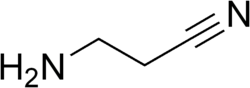 Strukturformel von 3-Aminopropionitril