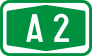 Chorwacki znak drogowy z numerem autostrady